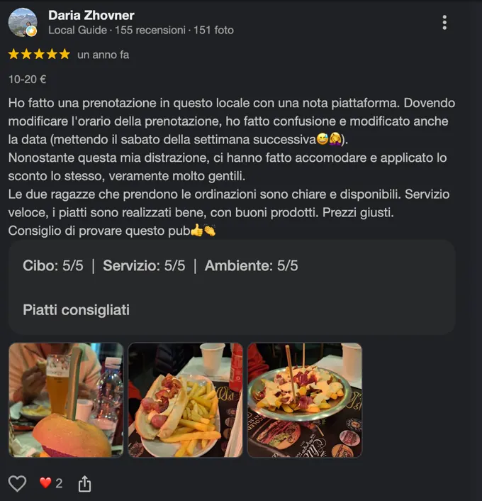 Recensione di Daria Zhovner — 5 stelle